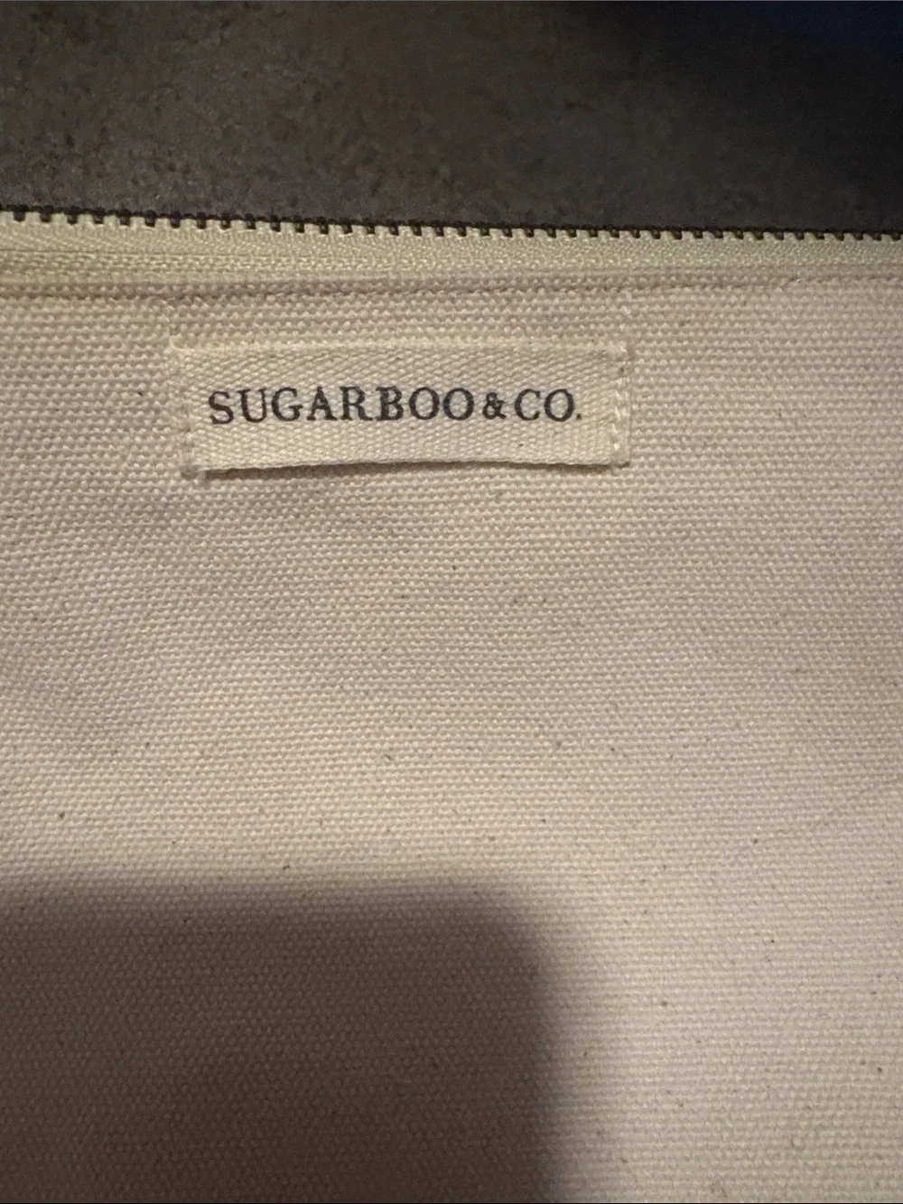 Cream Canvas Quote Cosmetic Pouch - Inspirational Text